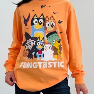 Bluey  Long Sleeve Pullover T-shirt Orange 3X​​‎